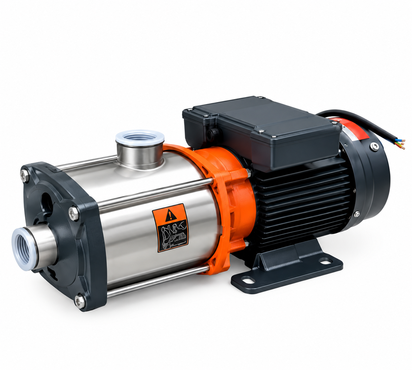 Máy bơm đa tầng cánh inox LEPONO EMH8-4/4 3HP 380V Máy bơm đa tầng cánh inox LEPONO EMH8-4/4 3HP 380V